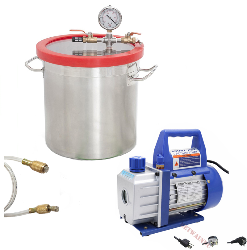 Vacuum Degassing Chamber 3 Gallon Pump - Kit de câmara de vácuo de
