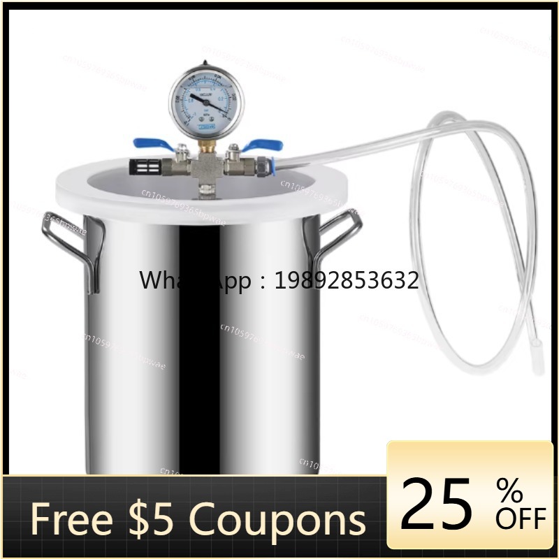 Vacuum Chamber Stainless Steel Acrylic Lid - Câmara de Desgaseificação a Vácuo em