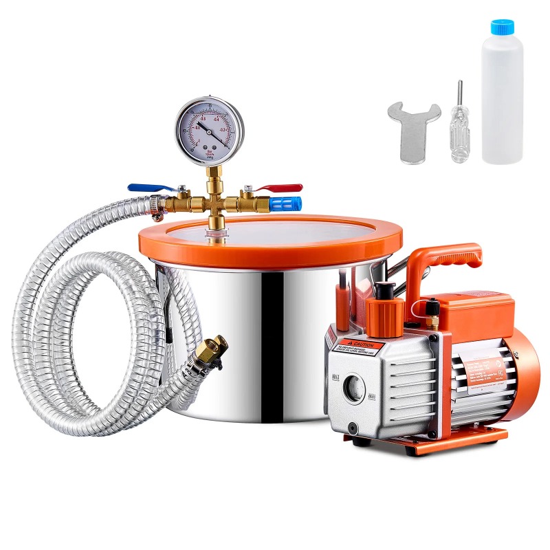 Vacuum Degassing Chamber 3 Gallon Pump - Câmara de Vácuo de 1.5 /