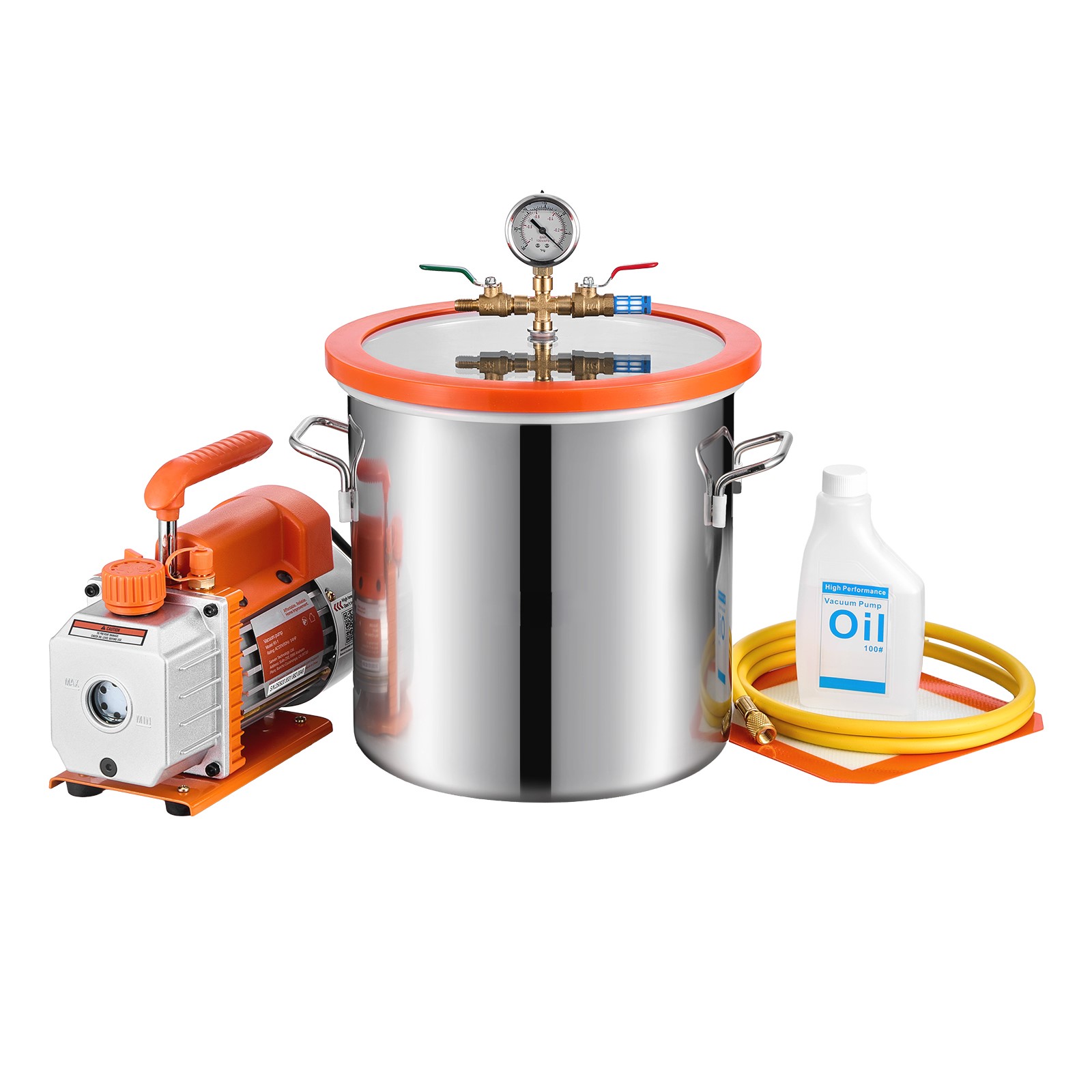 Vacuum Degassing Chamber 3 Gallon Pump - SucceBuy Câmara de vácuo de 3