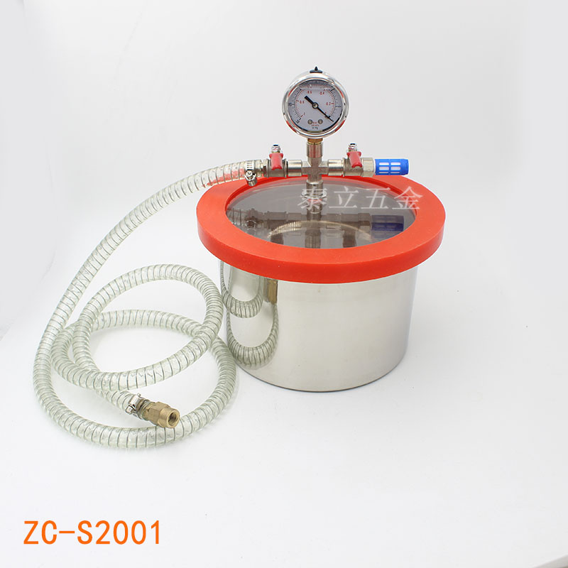 Vacuum Chamber Stainless Steel Acrylic Lid - Câmara de desgaseificação a vácuo de