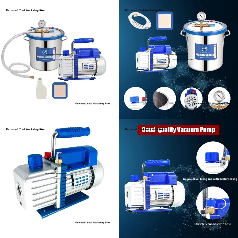Vacuum Degassing Chamber 3 Gallon Pump - Bomba de Vácuo 4CFM e Kit