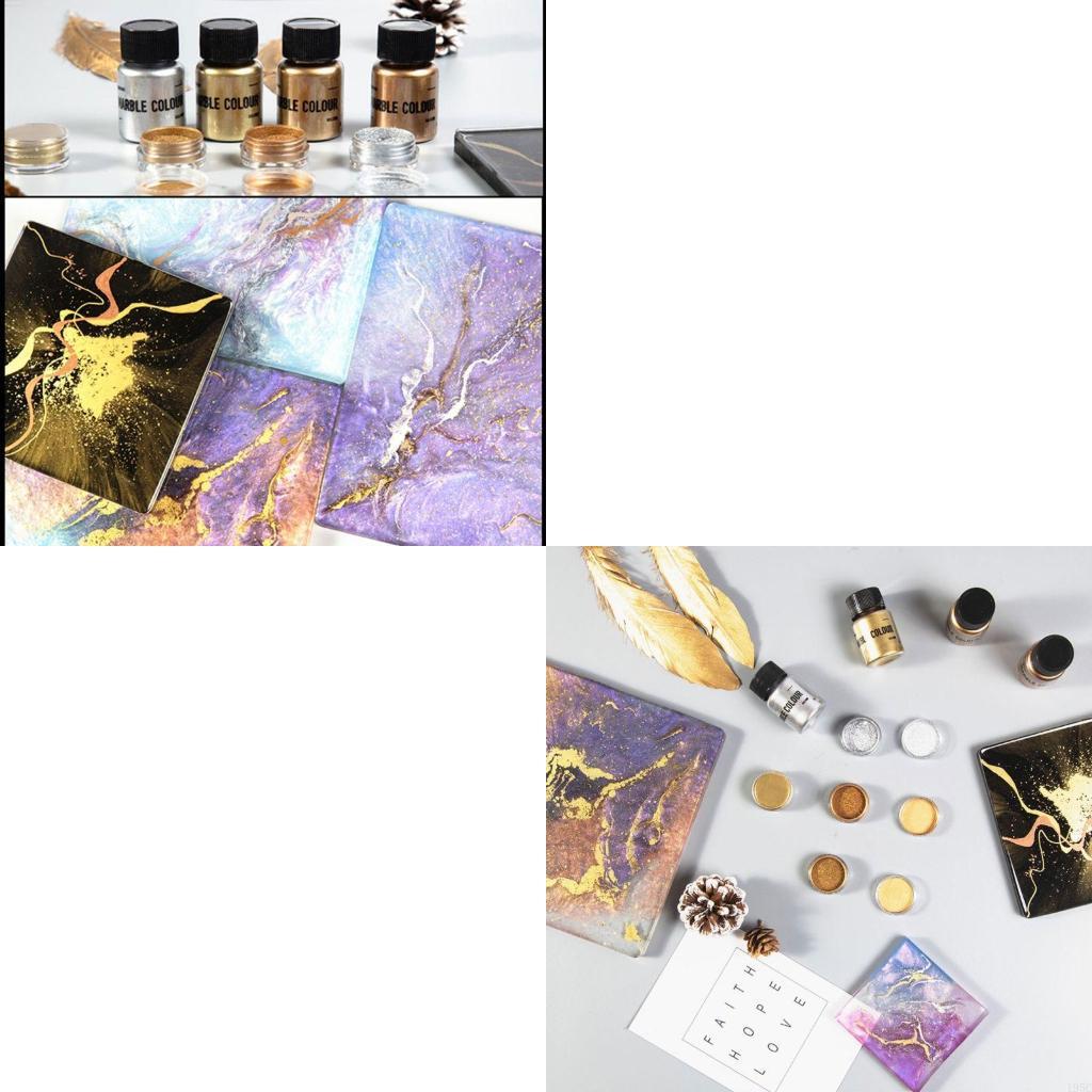 Mica Powder Pigment Metallic Color Epoxy - 195c pigmento metálico pó 4 cores