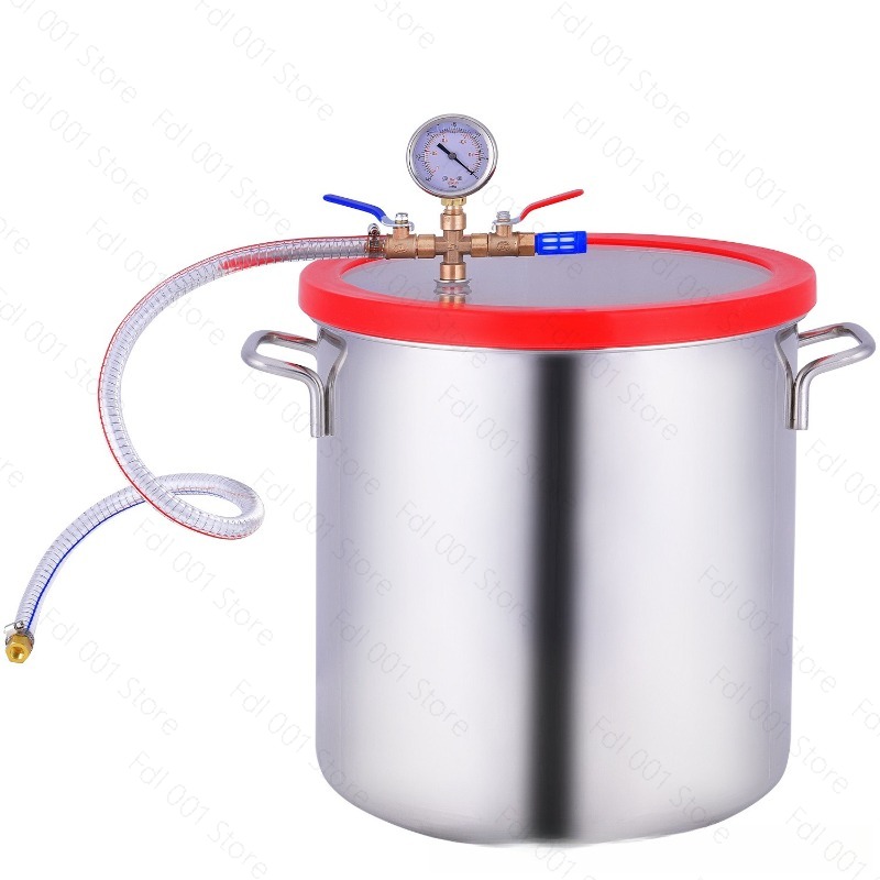 Vacuum Chamber Stainless Steel Acrylic Lid - Câmara de Desgasificação a Vácuo de