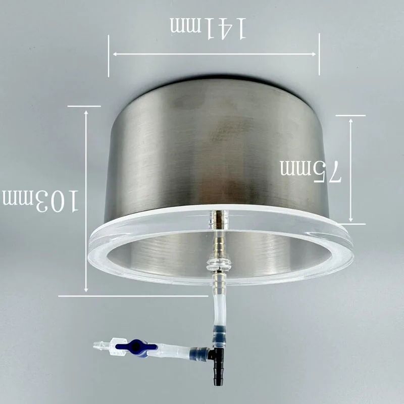 Vacuum Chamber Stainless Steel Acrylic Lid - Câmara de Desgasificação a Vácuo de