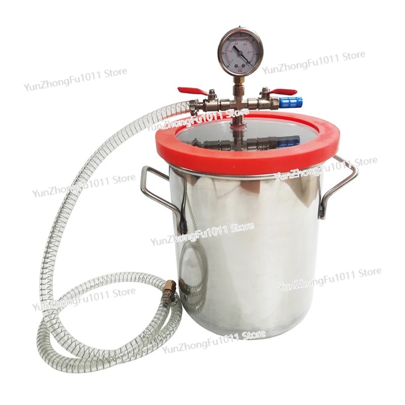 Vacuum Chamber Stainless Steel Acrylic Lid - Câmara de Desgasificação a Vácuo de