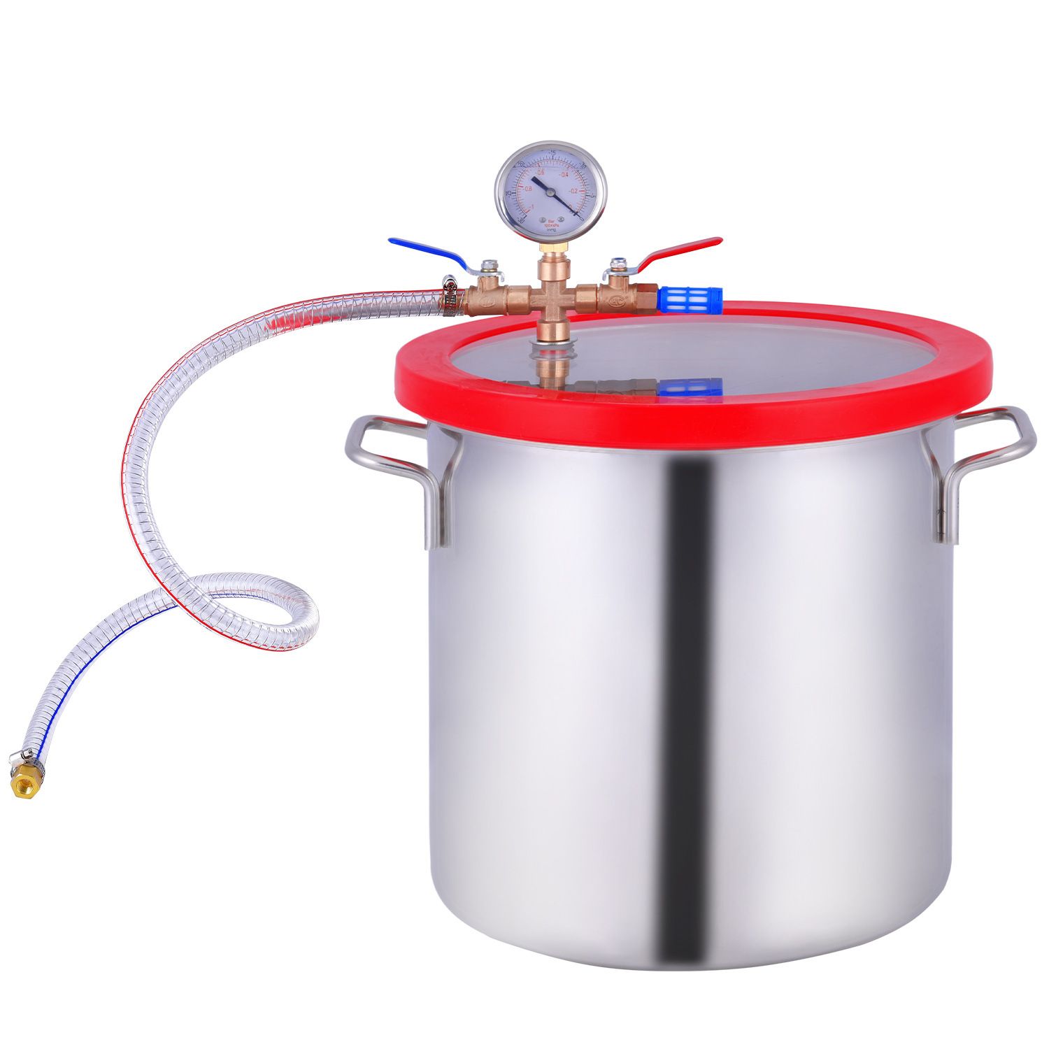 Vacuum Chamber Stainless Steel Acrylic Lid - Câmara de Degassagem a Vácuo de
