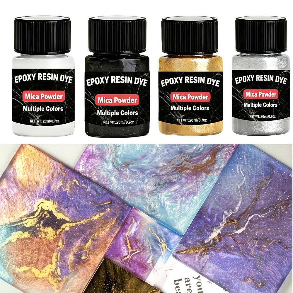Mica Powder Pigment Metallic Color Epoxy - Pó de Mica em 4 Cores,