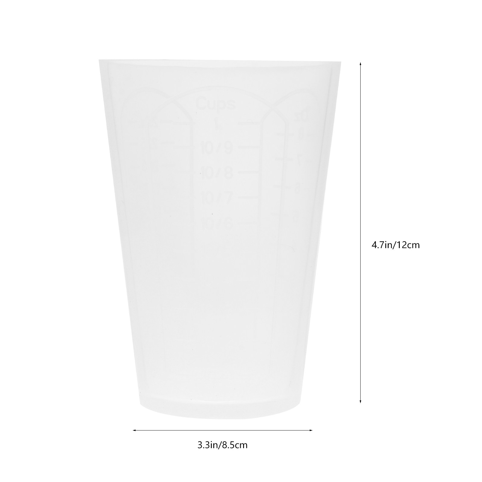 Copo medidor de silicone, form - Resin Mixing Cups Silicone Reusable Graduated avaliação e preço