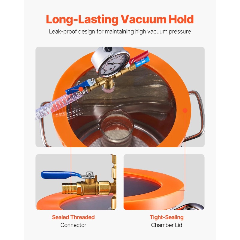 Câmara de Vácuo de 1.5 / 3 / 5 - Vacuum Degassing Chamber 3 Gallon Pump avaliação e preço