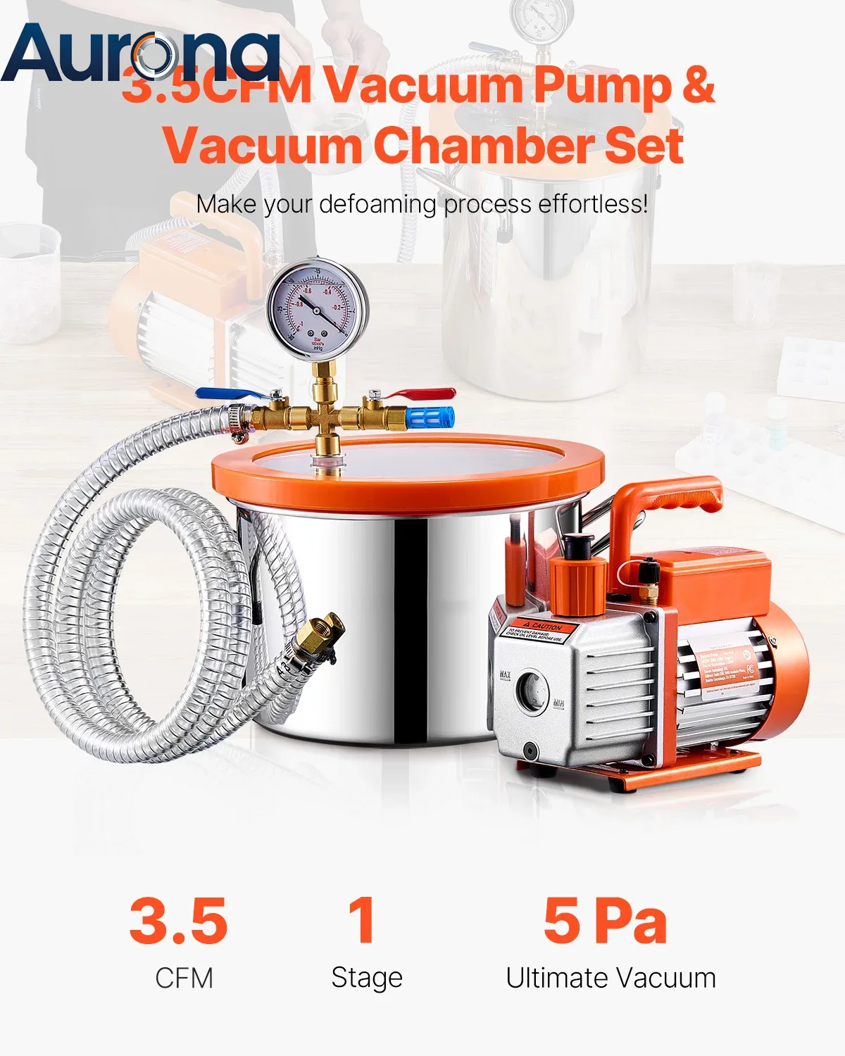 【Smart】SucceBuy – Câmara de vá - Vacuum Degassing Chamber 3 Gallon Pump avaliação e preço