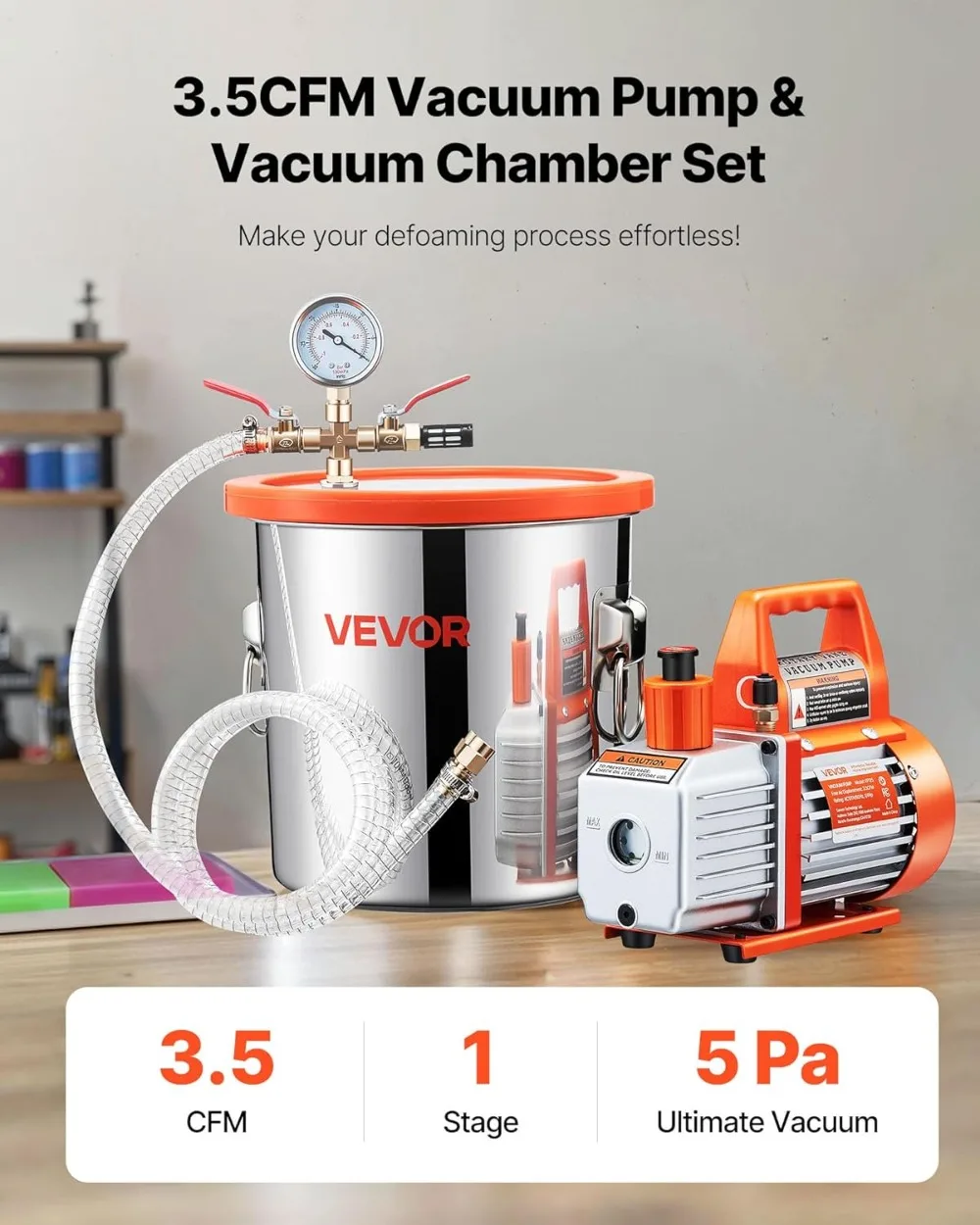 Kit de Câmara de Vácuo de 3 Ga - Vacuum Degassing Chamber 3 Gallon Pump avaliação e preço