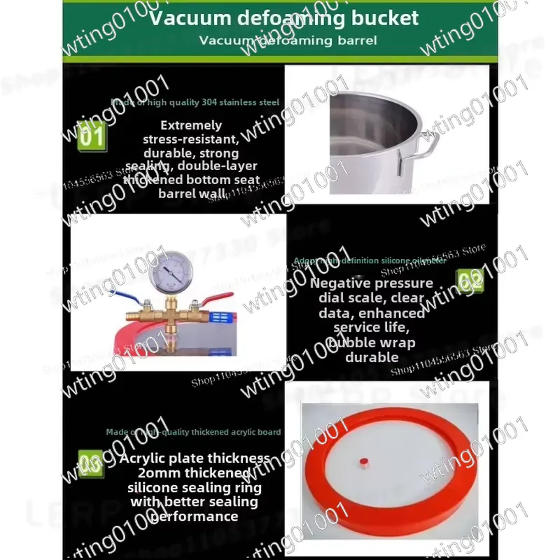 Câmara de Degassagem a Vácuo d - Vacuum Chamber Stainless Steel Acrylic Lid avaliação e preço