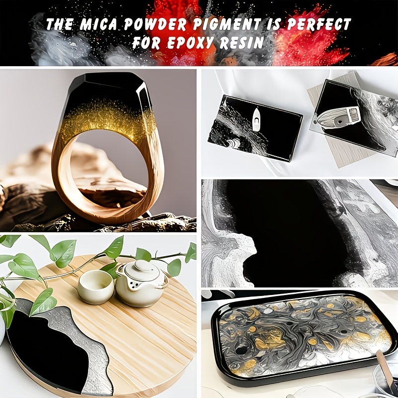 Pó de Mica em 4 Cores, Corante - Mica Powder Pigment Metallic Color Epoxy avaliação e preço